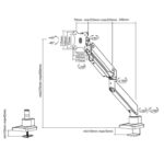 Neomounts by Newstar Select NM-D775BLACK full motion desk mount - NM-D775BLACKPLUS