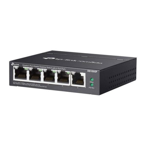 Omada 5-Port Gigabit Desktop Switch with 4-Port PoE+ PORT - DS105GP