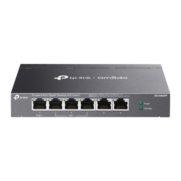 Omada 6-Port Gigabit Desktop Switch with 3-Port Po - DS106GPP