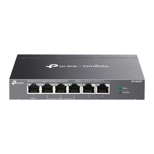 Omada 6-Port Gigabit Desktop Switch with 3-Port Po - DS106GPP
