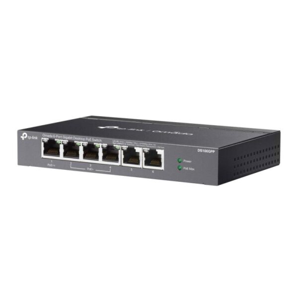 Omada 6-Port Gigabit Desktop Switch with 3-Port Po - DS106GPP