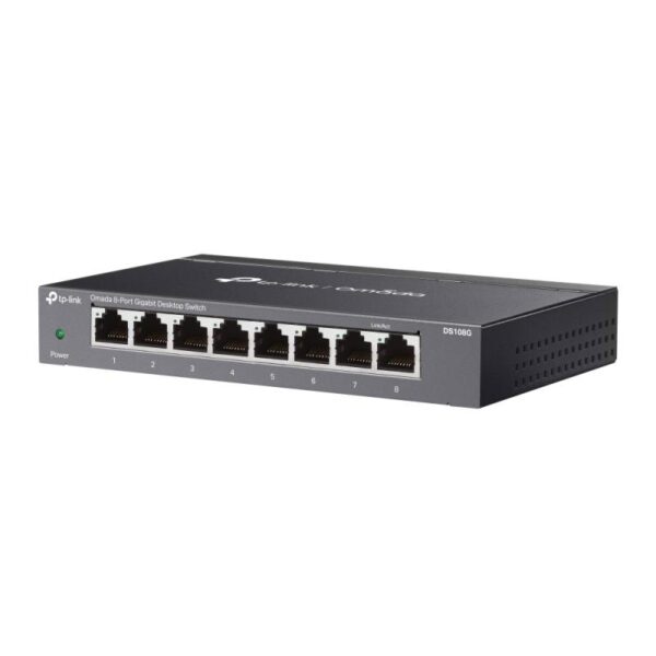 Omada 8-Port Gigabit Desktop Switch PORT: 8× Gigabit RJ45 - DS108G