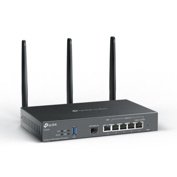 TP-Link Router VPN Wi-Fi 6 AX3000 Multi-WAN ER706W, Interfata: 1 x WAN