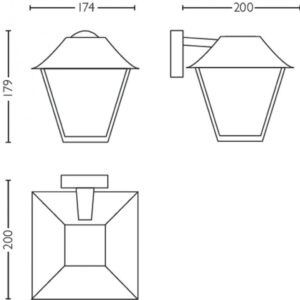 Outdoor lighting lantern Philips Alpenglow, E27, IP44, Anthracite - 000008719514417571