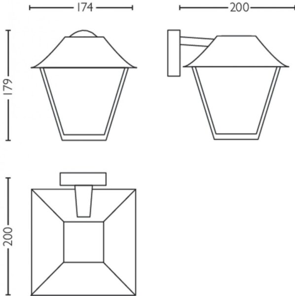 Outdoor lighting lantern Philips Alpenglow, E27, IP44, Anthracite - 000008719514417571