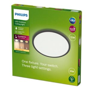 Outdoor lighting LED ceiling light Philips SuperSlim, 15W, 1300 lm - 000008719514417977