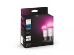 Pachet 2 becuri LED RGB inteligente Philips Hue, Bluetooth - 000008719514291317