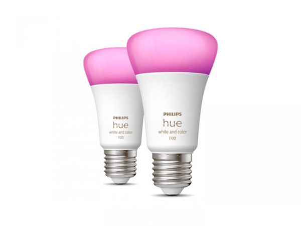 Pachet 2 becuri LED RGB inteligente Philips Hue, Bluetooth - 000008719514291317