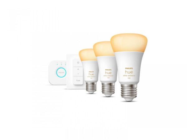 Pachet 3 Becuri LED inteligente Philips Hue A60, Bluetooth - 000008719514291232