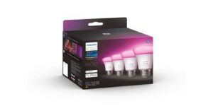 Pachet 4 becuri LED RGB inteligente Philips Hue, Bluetooth - 000008719514328402