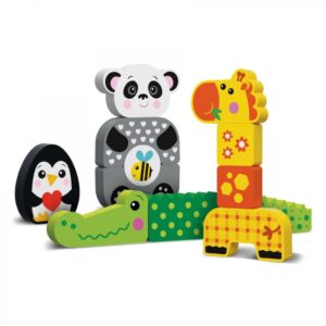 PANDA ȘI PRIETENII SAI, JUCARIE LEMN - KH20/006