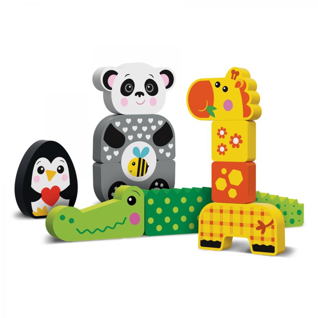 PANDA ȘI PRIETENII SAI, JUCARIE LEMN - KH20/006-01 PANDA ȘI PRIETENII SAI, JUCARIE LEMN - KH20/006 - imagine 1