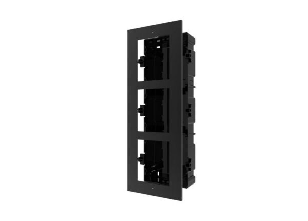 Panou frontal pentru 3 module videointerfon modular Hikvision DS-KD - DS-KD-ACF3/BK