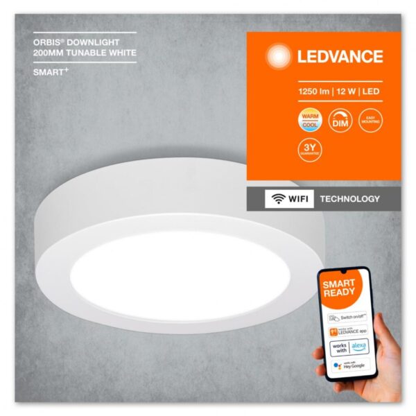 Panou LED inteligent Ledvance Smart+ WiFi ORBIS ROUND DOWNLIGHT - 000004058075572911