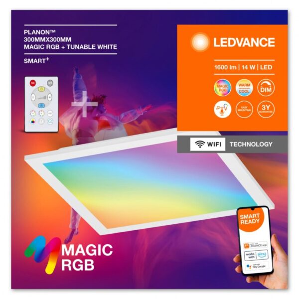 Panou LED RGB inteligent Ledvance SMART+ Wifi PLANON Magic - 000004099854090370