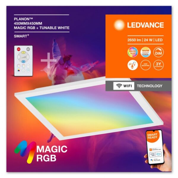 Panou LED RGB inteligent Ledvance SMART+ Wifi PLANON Magic - 000004099854090394