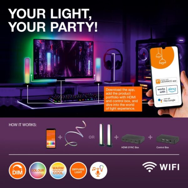 Panou LED RGB inteligent Ledvance SMART+ Wifi PLANON Magic - 000004099854090417