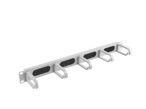 Panou management cabluri cu perii, 5 inele, tip B, 1U, gri - AK-1203-S