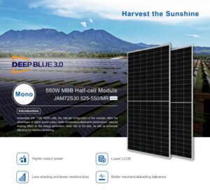 Panou Solar Fotovoltaic Monocristalin JA Solar 540W, Silver Frame - JAM72S30-540MR