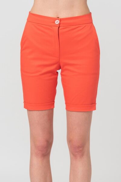 PANTALONI SCURT CASUAL FEMEI CORAL XL - PS2122-12-04C-XL