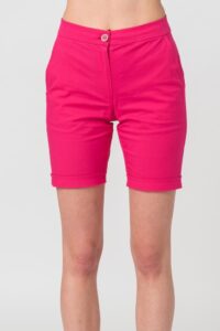 PANTALONI SCURT CASUAL FEMEI FUXIA L - PS2122-12-45F-L