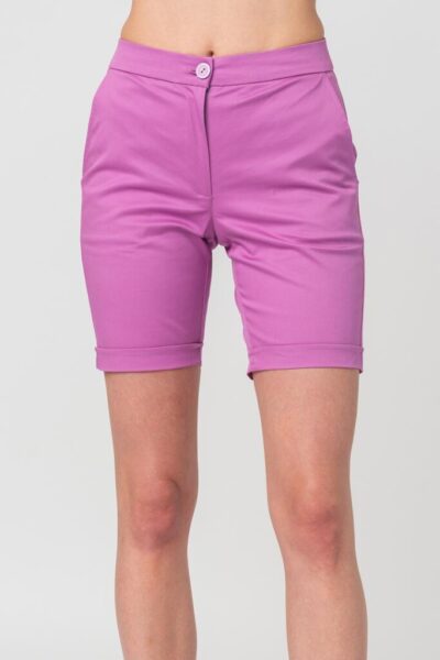 PANTALONI SCURT CASUAL FEMEI LILA L - PS2122-12-05L-L