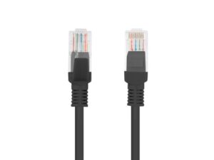 Patch cord Cat.5e UTP 20 m negru, Fluke Passed - PCU5-10CC-2000-BK