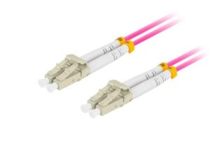 Patch cord fibră MM LC/UPC-LC/UPC duplex 1 m LSZH OM4 50/125 3 - FO-LULU-MD41-0010-VT