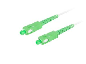 Patch cord fibră SM SC/APC-SC/APC simplex 5 m LSZH G657A2 3,0 mm alb - FO-SASA-SS21-0050-WH