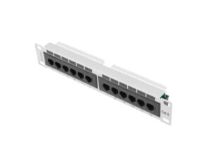 Patch panel 12 porturi 1U 10" Cat.6 UTP gri - PPU6-9012-S
