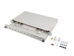Patch panel fibră rack 19" 1U 12x SC simplex / 12x LC duplex - FOP1-12SS-LDS