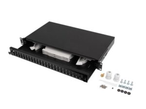Patch panel fibră rack 19" 1U 24x SC duplex / 24x LC quad - FOP1-24SD-LQB
