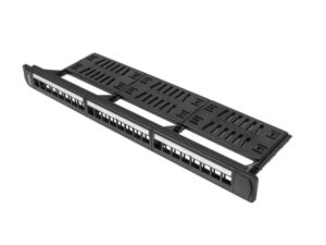 Patch panel gol 24 porturi 1U cu organizator pentru module Keystone - PPKS-1124-B