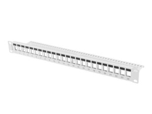 Patch panel gol 24 porturi 1U pentru module Keystone, gri - PPKS-1024-S