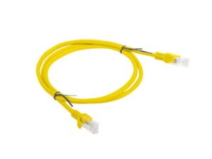 PATCHCORD CAT.5E UTP 1M YELLOW FLUKE PASSED LANBERG - PCU5-10CC-0100-Y