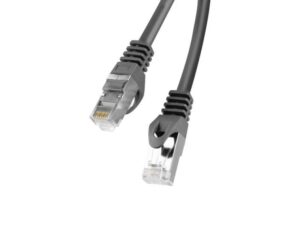 PATCHCORD CAT.6 FTP 1M BLACK FLUKE PASSED LANBERG - PCF6-10CC-0100-BK