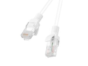 PATCHCORD CAT.6 UTP 0.25M WHITE FLUKE PASSED LANBERG - PCU6-10CC-0025-W