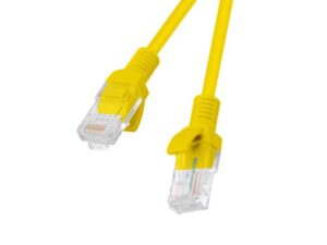 PATCHCORD CAT.6 UTP 0.5M YELLOW FLUKE PASSED LANBERG - PCU6-10CC-0050-Y
