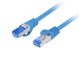 Patch cord Cat.6A S/FTP LSZH CCA, lungime 15 m, AWG 26, bl - PCF6A-10CC-1500-B