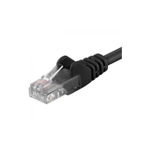 Patchcord UTP RJ45-RJ45 Cat.5e 0.25m negru, UTP-5E-0.25-BK