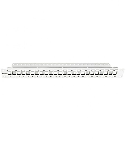 Patchpanel 19" 24 porturi (SFA) (SFB) goale, 1UH, RAL7035, scurt - HSER0240GP