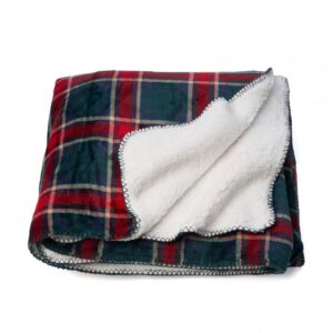 Patura Blanita Carouri Rosu 200x220 cm - HR-BLKSHP220-SQR