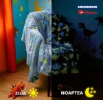 Patura model fosforescent, Dino, 160x200 - HR-BLKGLOW160-DINO