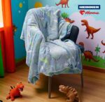 Patura model fosforescent, Dino, 200x220 - HR-BLKGLOW220-DINO