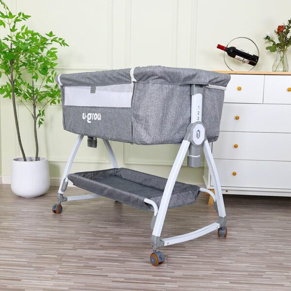 Patut 2 in 1 Co-Sleeper cu functie de leagan, U-Grow - UG-WBB818