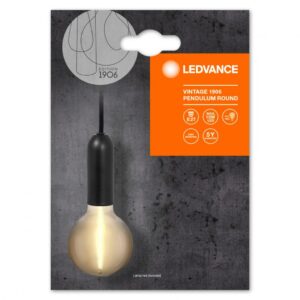 Pendul Ledvance Vintage 1906 Round Negru, E27, max. 15W LED - 000004099854092589