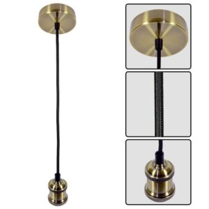 Pendul Vivalux RETRO Antique Brass, E27, max. 60W, textil/Metal - VIV004117