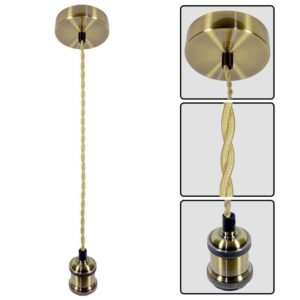Pendul Vivalux RETRO Antique Brass, E27, max. 60W, textil/Metal - VIV004119