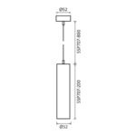 Pendul Vivalux WHITE LUX, GU10, max. 35W, IP20, Ø52x200mm - VIV004389