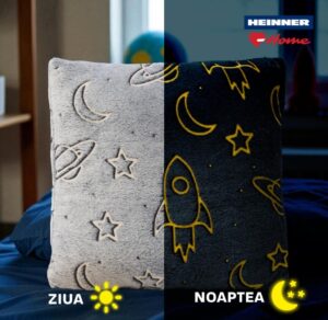 Perna cu model fosforescent, Space, 45x45 - HR-PLWGLOW45-SPC